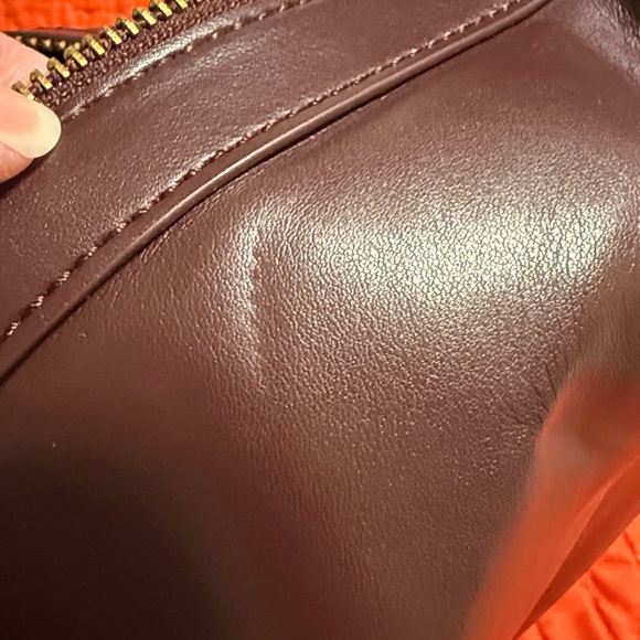 ZARA OVAL BAG BURGUNDY - Picture 10 of 17